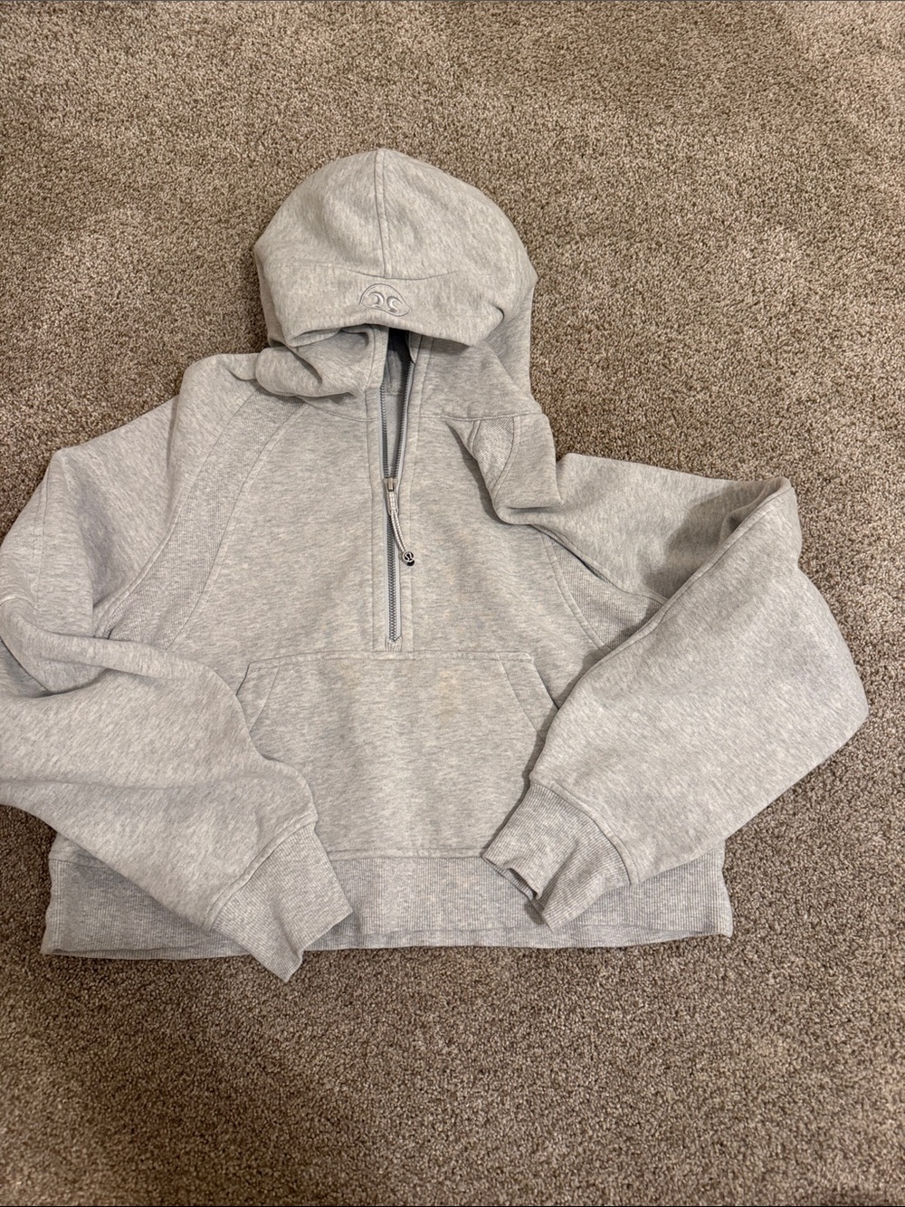 lululemon athletica Light Gray Half-Zip Hoodie